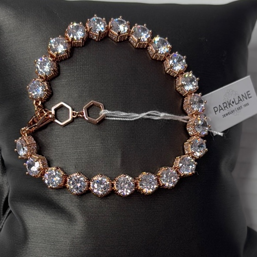 New PARK LANE Rose Gold Honey Comb Rare Bracelet - Picture 2 of 7